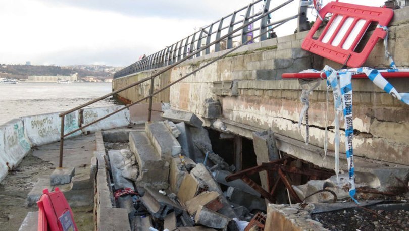 Üsküdar Sahil’de Çökmek Meydana Geldi