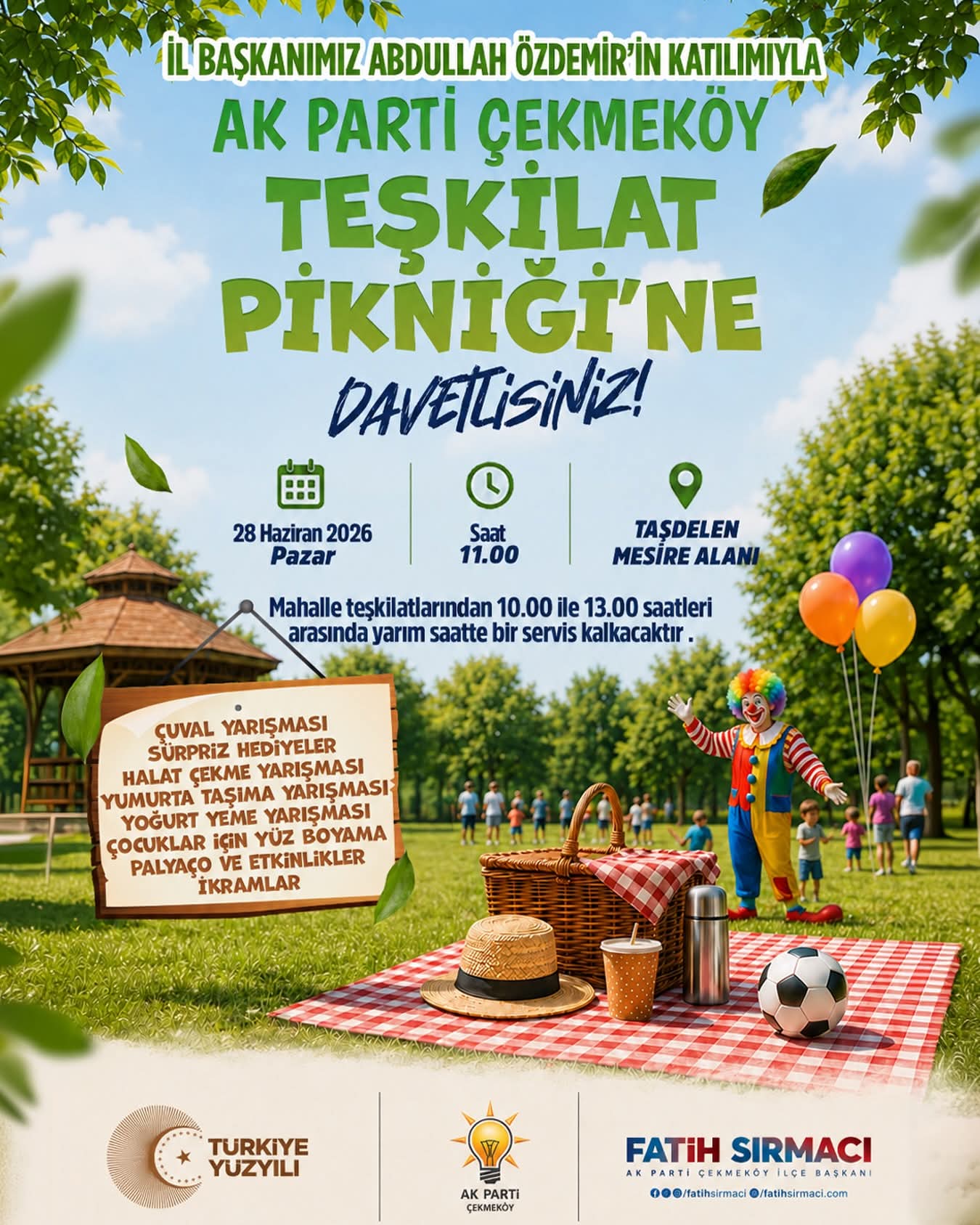 AK Parti Çekmeköy Teşkilatı Piknikte Buluşuyor