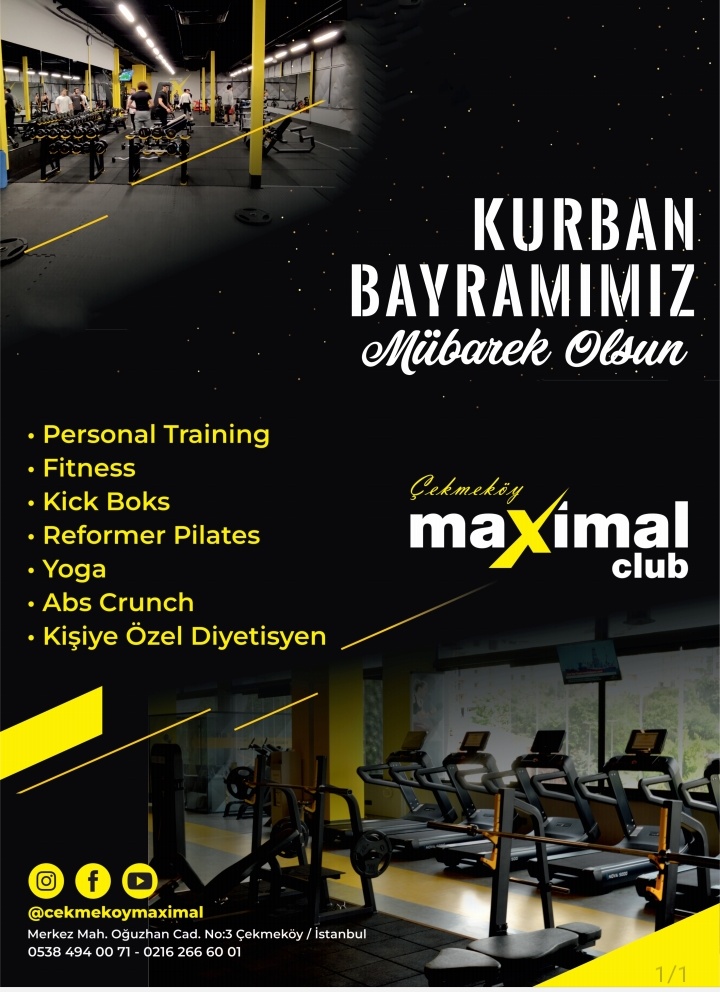 Çekmeköy Maximal Clup'ten bayram mesajı..